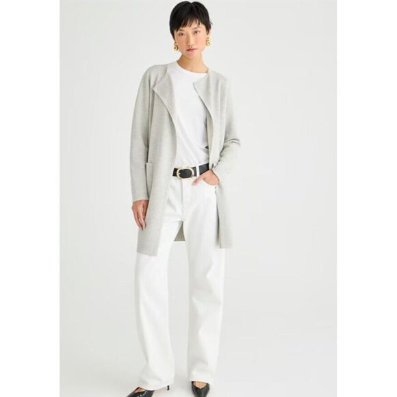 J.Crew sz XS Juliette Collarless Sweater Cardigan Wool Knit Blazer Meghan Markle - Picture 11 of 16